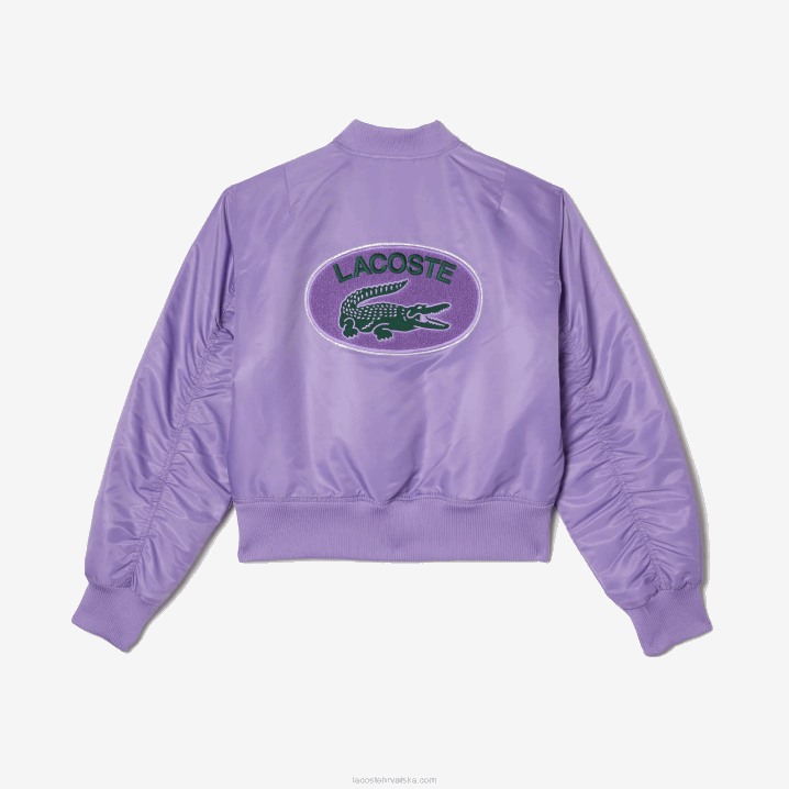 ljubičasta gfu 6H4B2624 žene Lacoste prošivena najlonska bomber jakna