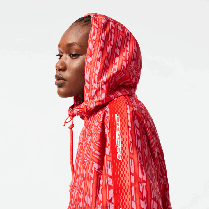 narančasta crvena ružičasta zi1 6H4B2438 žene Lacoste prevelika trenirka s kapuljačom