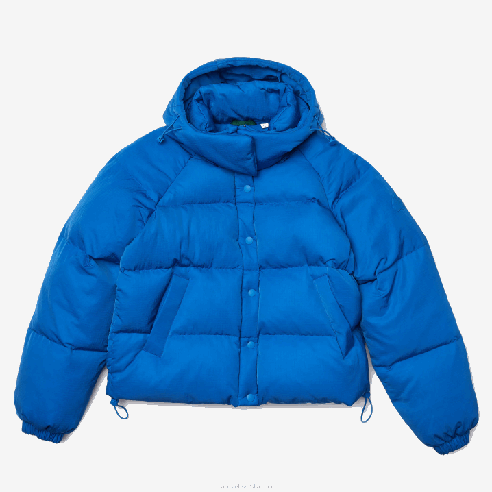 plavi qpt 6H4B2632 žene Lacoste live kratka prošivena kišna jakna s odvojivom kapuljačom