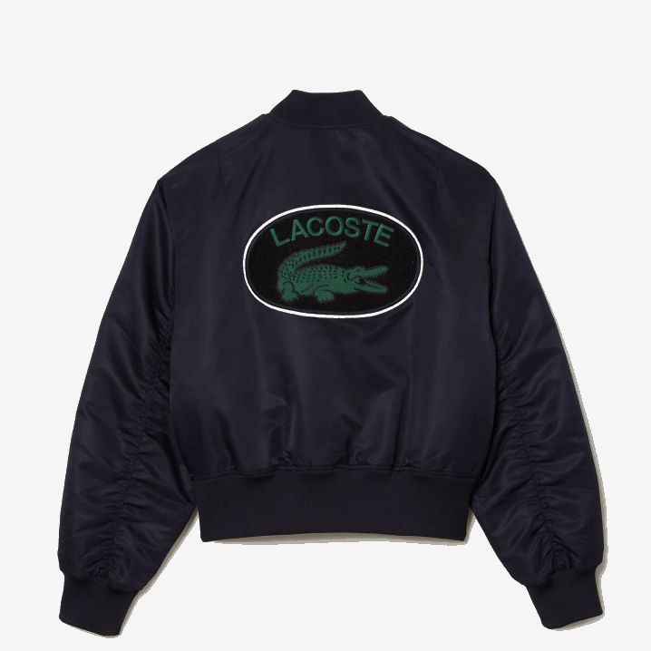 tamnoplava hde 6H4B2623 žene Lacoste prošivena najlonska bomber jakna