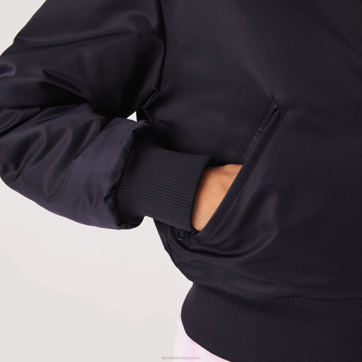 tamnoplava hde 6H4B2623 žene Lacoste prošivena najlonska bomber jakna