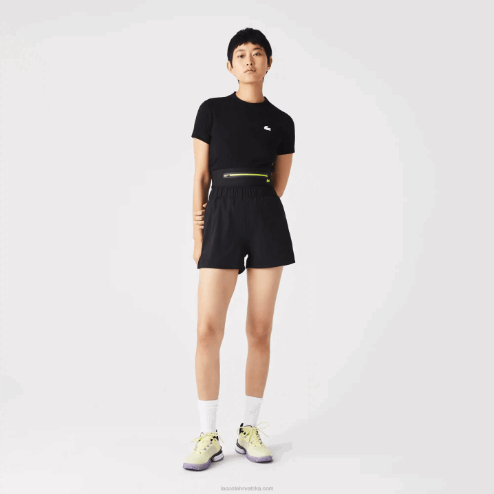 crna c31 6H4B2644 žene Lacoste sportske kratke hlače s remenom koji se mogu skinuti
