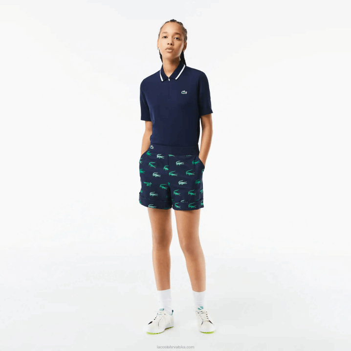 tamnoplava 166 6H4B2447 žene Lacoste golf lagane bermude s printom