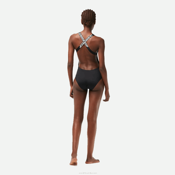 crna 031 6H4B2459 žene Lacoste jednodijelni kupaći kostim od recikliranog poliestera