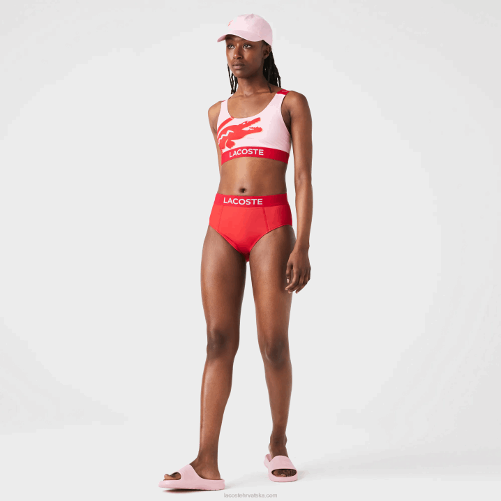 crvena plava pwy 6H4B2662 žene Lacoste donji dio bikinija s printom