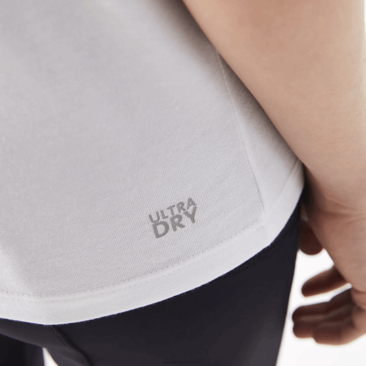 bijela 001 6H4B2543 žene Lacoste sportska majica kratkih rukava od organskog pamuka