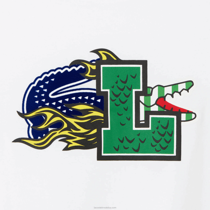 bijela 001 6H4B2567 žene Lacoste prevelika majica od organskog pamuka