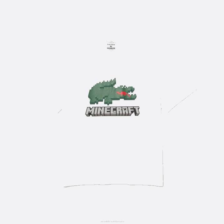 bijela 001 6H4B880 ženemajica kratkih rukava od organskog pamuka lacoste x minecraft print