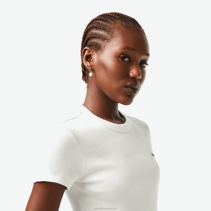 bijela 70v 6H4B2384 žene Lacoste tanka majica kratkih rukava od organskog pamuka