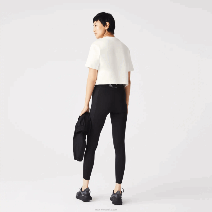 bijela 70v 6H4B2547 žene Lacoste široka majica s otisnutim trakama