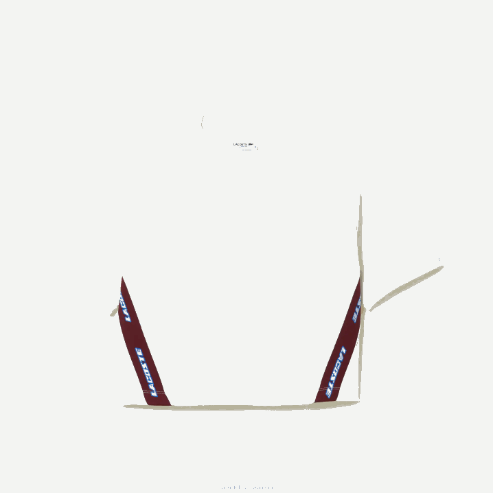 bijela 70v 6H4B2547 žene Lacoste široka majica s otisnutim trakama