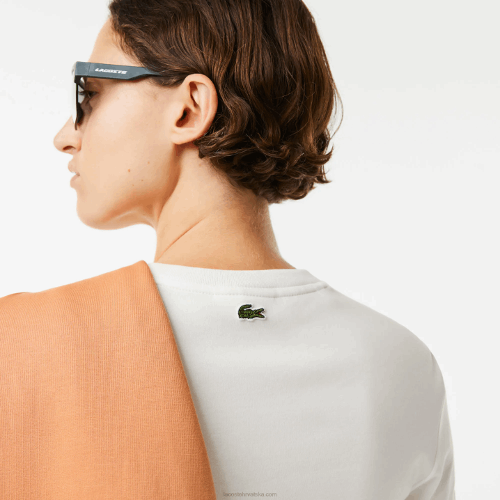 bijela 70v 6H4B2609 žene Lacoste široka majica kratkih rukava od organskog pamuka