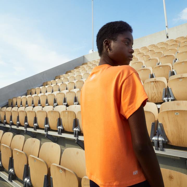 narančasta bijela fnf 6H4B2604 žene Lacoste sportska majica širokog kroja roland garros