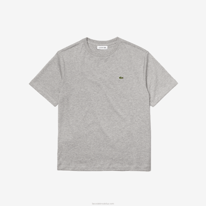 sivi chine cca 6H4B2591 žene Lacoste vrhunska pamučna majica s okruglim izrezom