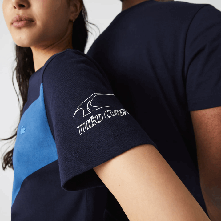 tamnoplava bijela vll 6H4B944 žene Lacoste sport x theo curin majica s grafičkim dresom