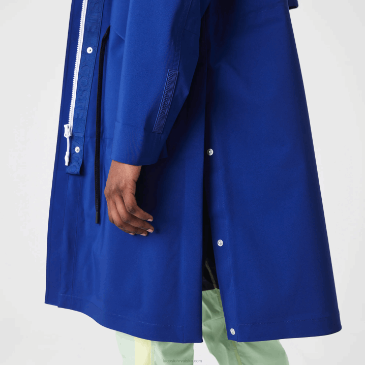 plavi bdm 6H4B2628 žene Lacoste duga vodootporna parka s kapuljačom