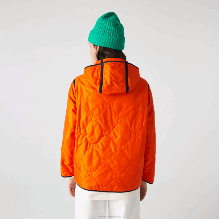 tamnoplava narančasta pf1 6H4B2629 žene Lacoste vodoodbojna 3-u-1 parka