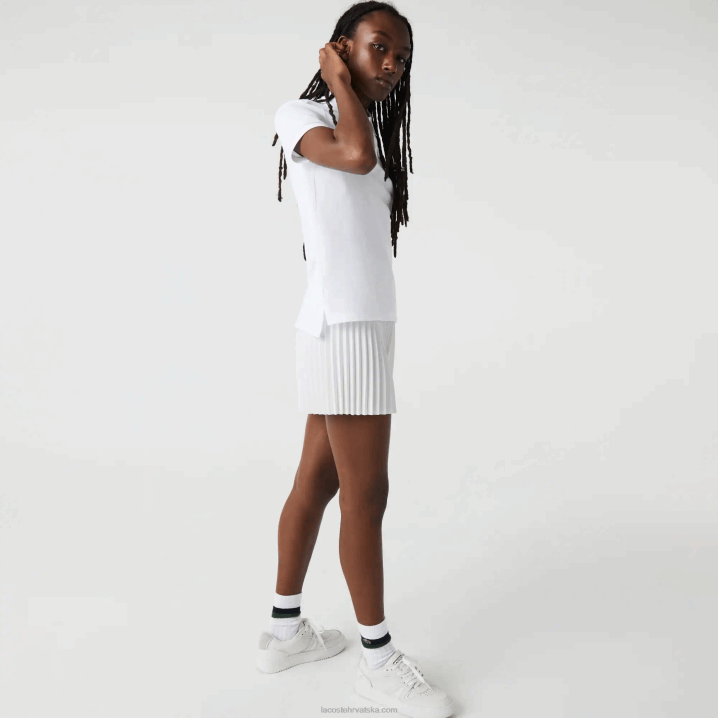 bijela 001 6H4B2363 žene Lacoste mekani pamuk petit pique polo standardnog kroja