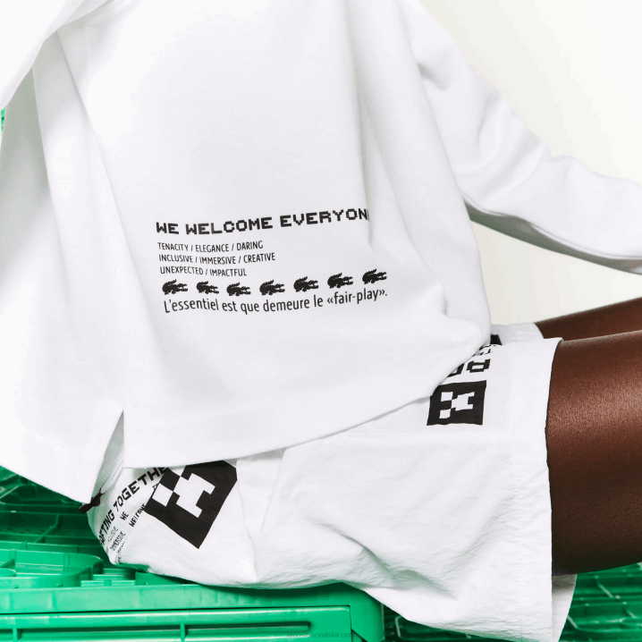 bijela 001 6H4B2523 žene Lacoste live x minecraft velika pamučna polo majica