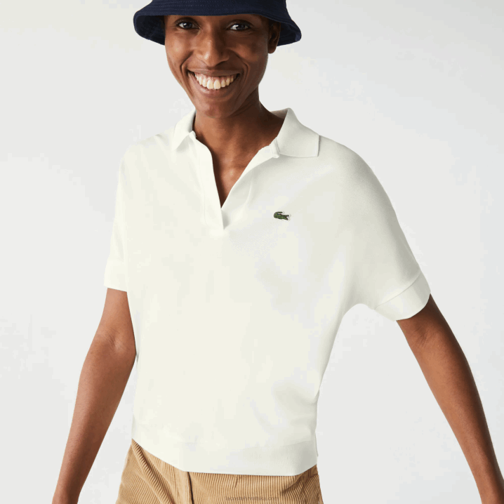 bijela 70v 6H4B2462 žene Lacoste labav kroj lepršavi pique polo