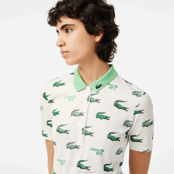 bijelo zelena 2p0 6H4B2378 žene Lacoste golf krokodil print polo