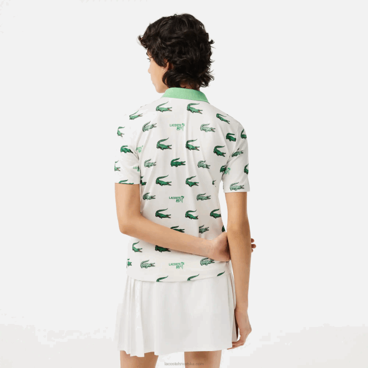 bijelo zelena 2p0 6H4B2378 žene Lacoste golf krokodil print polo