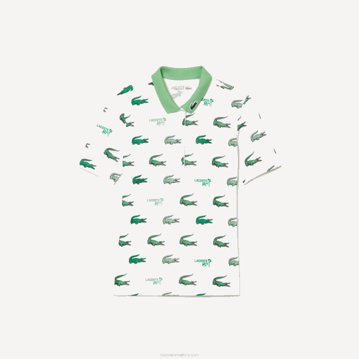 bijelo zelena 2p0 6H4B2378 žene Lacoste golf krokodil print polo