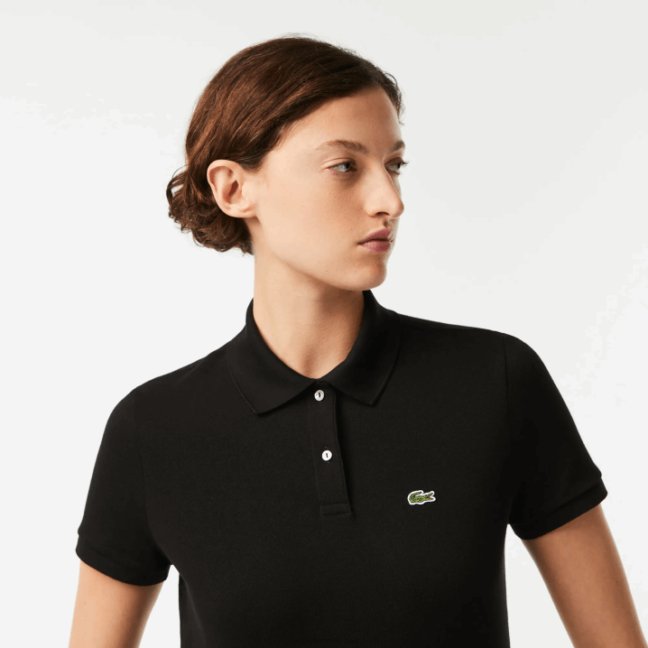crna 031 6H4B2364 žene Lacoste mekani pamuk petit pique polo standardnog kroja