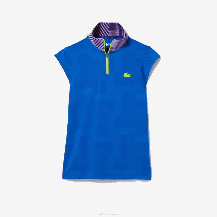 plava ljubičasta žuta 2g4 6H4B2501 žene Lacoste sportski zip tenis polo s visokim ovratnikom