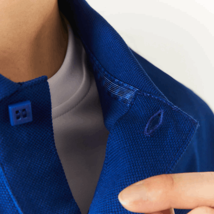 plavi bdm 6H4B942 ženelacoste x minecraft classic fit polo majica od organskog pamuka