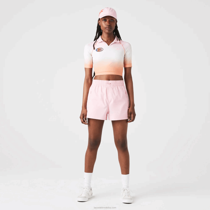roza bijela narančasta dfk 6H4B2499 žene Lacoste sportski ljetni paket kratki gradijent i rastezljivi polo