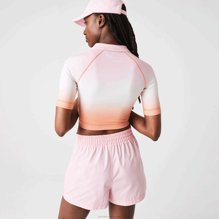 roza bijela narančasta dfk 6H4B2499 žene Lacoste sportski ljetni paket kratki gradijent i rastezljivi polo