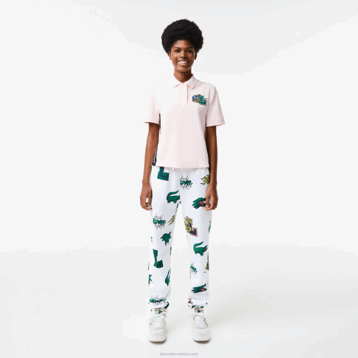 svijetlo ružičasta t03 6H4B2494 žene Lacoste regular fit strip bedž polo