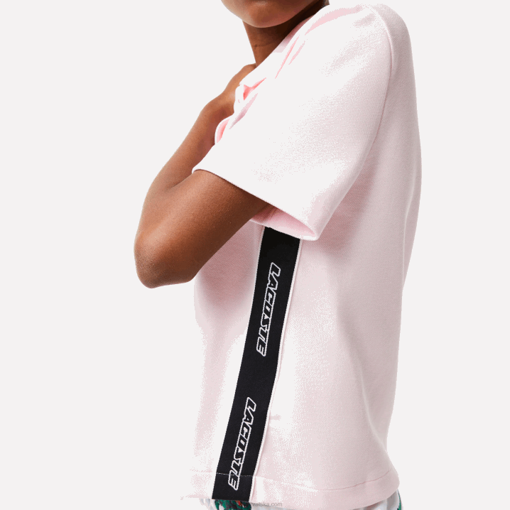 svijetlo ružičasta t03 6H4B2494 žene Lacoste regular fit strip bedž polo