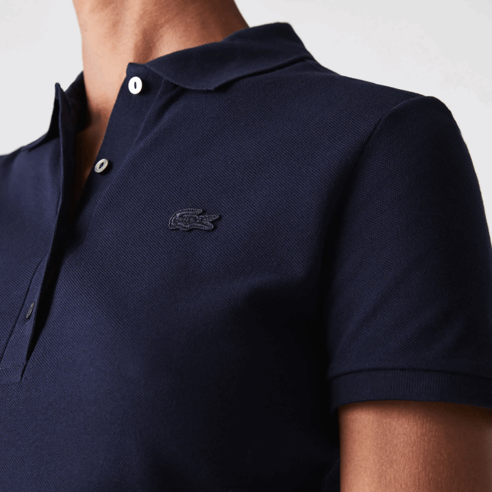 tamnoplava 166 6H4B2470 žene Lacoste slim fit rastezljivi pamuk pique polo