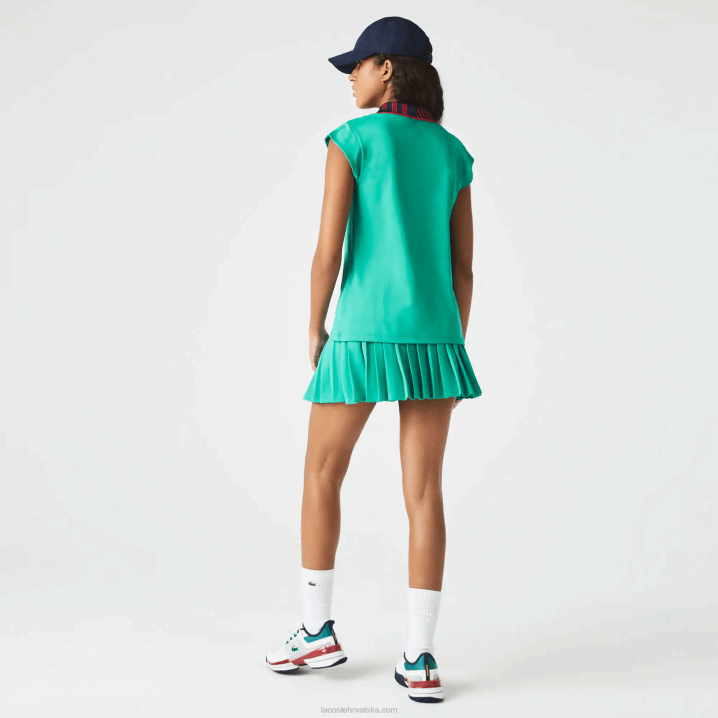 zelena tamnoplava crvena sr9 6H4B2500 žene Lacoste sportski zip tenis polo s visokim ovratnikom