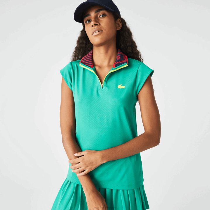zelena tamnoplava crvena sr9 6H4B2500 žene Lacoste sportski zip tenis polo s visokim ovratnikom
