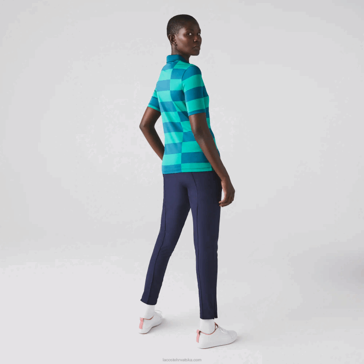 zeleni kxd 6H4B2489 žene Lacoste sportski prugasti džemper za golf