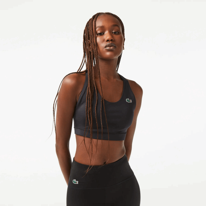 crna 8vm 6H4B2449 žene Lacoste sportski križni remen sportski grudnjak