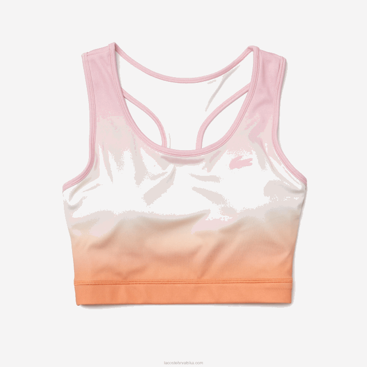 roza bijela narančasta dfk 6H4B2572 žene Lacoste sportski ljetni paket racer back sportski grudnjak