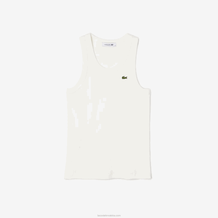 bijela 70v 6H4B2422 žene Lacoste tanka majica od organskog pamuka uskog kroja