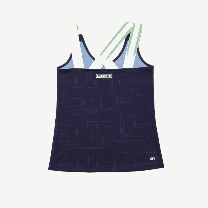 mornarsko plava bijela 2hc 6H4B2594 žene Lacoste sportska majica bez rukava