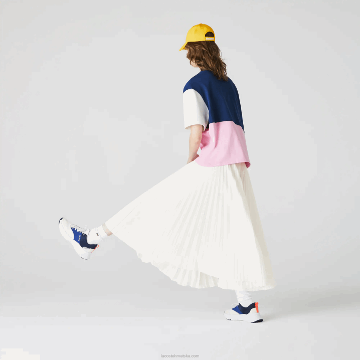 bijela 70v 6H4B2603 žene Lacoste brendirana elastična plisirana suknja