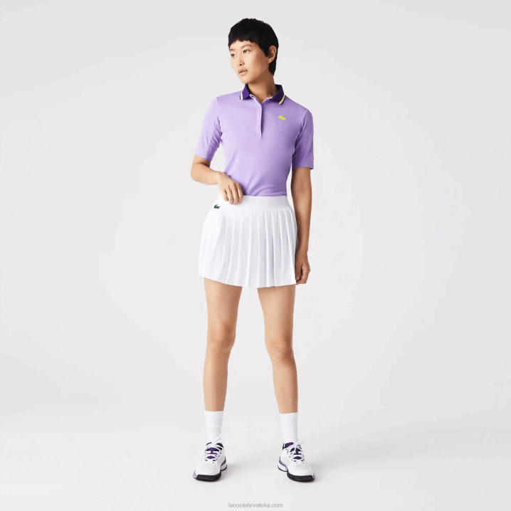 bijelo zelena 737 6H4B2582 žene Lacoste sportska ugrađena kratka plisirana teniska suknja