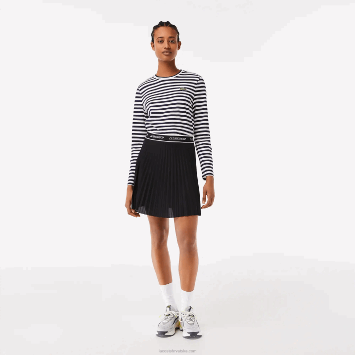 crna 031 6H4B2352 žene Lacoste elastična plisirana suknja u struku