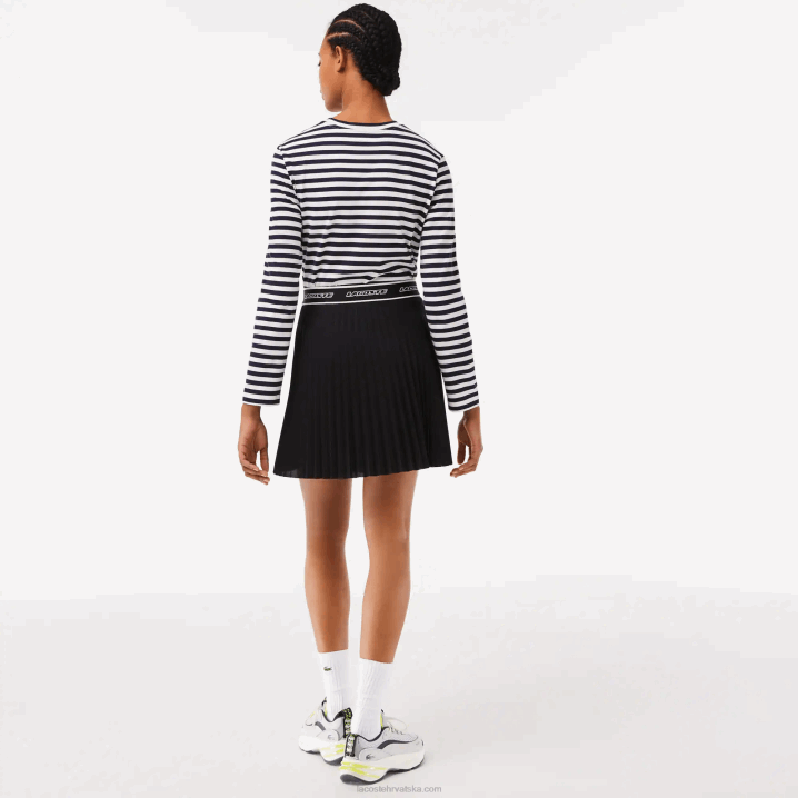 crna 031 6H4B2352 žene Lacoste elastična plisirana suknja u struku