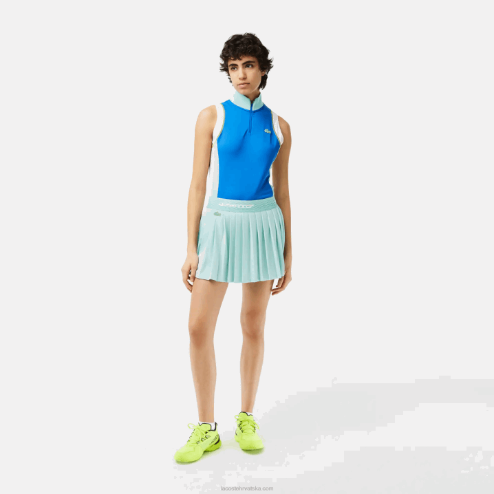 svijetlo zelena žuta tid 6H4B2389 žene Lacoste teniske plisirane suknje s ugrađenim kratkim hlačama