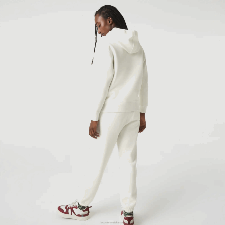 bijela 70v 6H4B2529 žene Lacoste široka majica s kapuljačom od mješavine pamuka