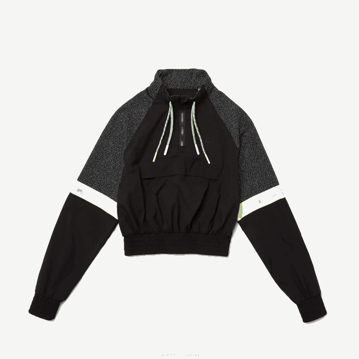 crna c31 6H4B2580 žene Lacoste sportski široki kroj skraćene colorblock majice