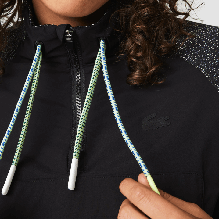 crna c31 6H4B2580 žene Lacoste sportski široki kroj skraćene colorblock majice